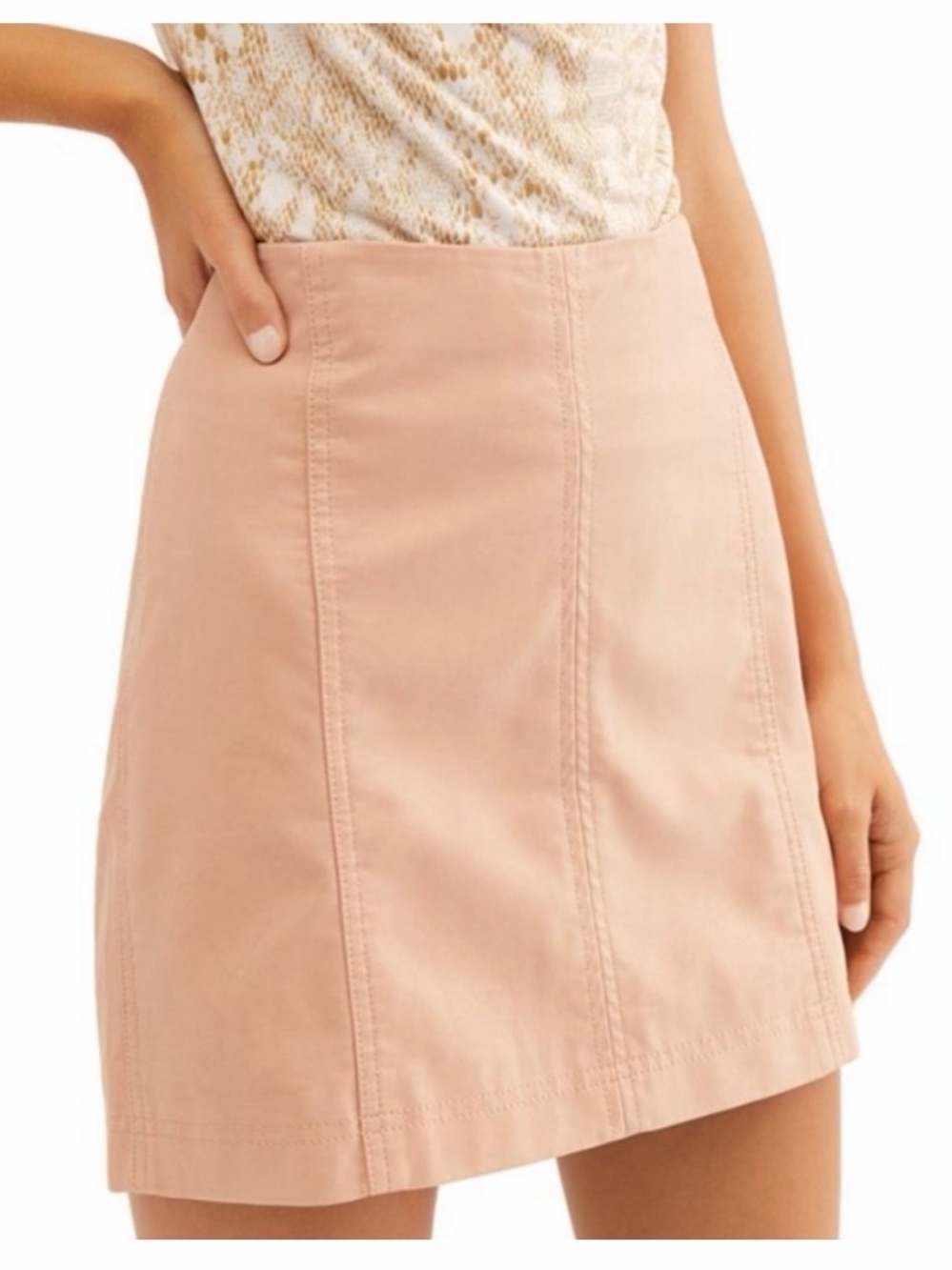 Free People Faux Leather Skirt Size 6